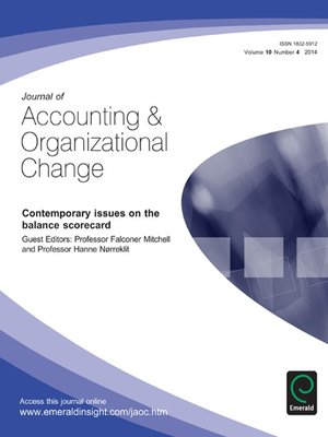 cover image of Journal of Accounting & Organizational Change, Volume 10, Issue 4
